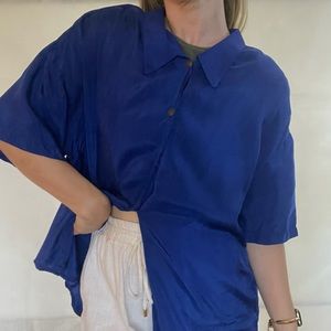 Vintage Worthington Satin Short Sleeve Blouse